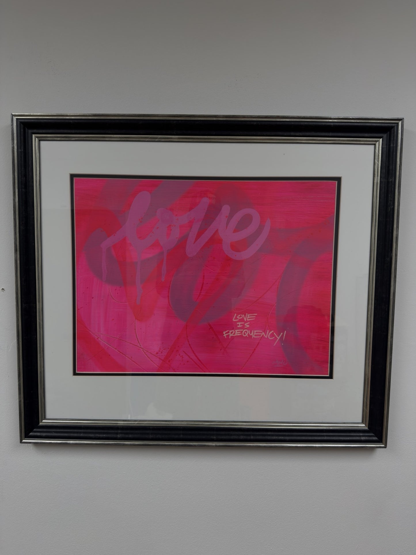 Love is Frequency 30x30 Framed