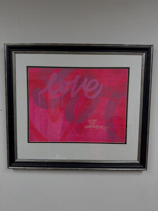 Love is Frequency 30x30 Framed